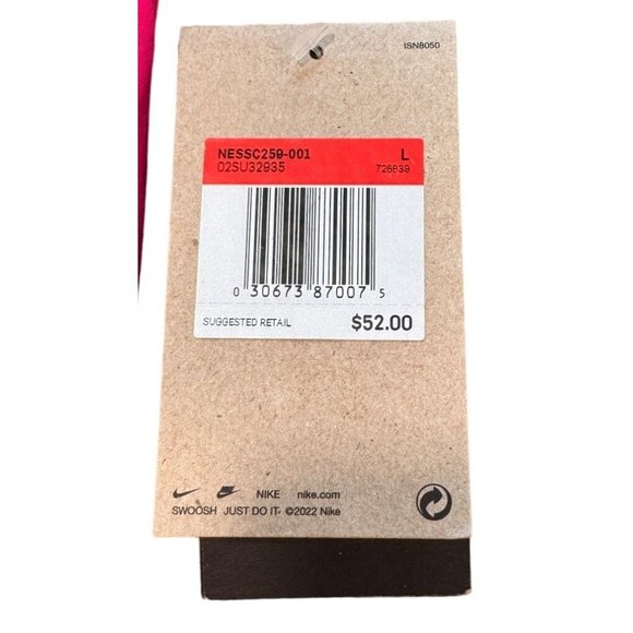 Nike Swim Reversible Asymmetrical Crop Tank Pink Other Side Black/White Large - Picture 6 of 6